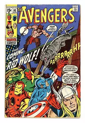 Buy Avengers #80 VG- 3.5 1970 1st App. Red Wolf • 23.19£