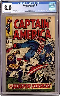 Buy Captain America #102 CGC 8.0 1968 4040088010 • 72.05£