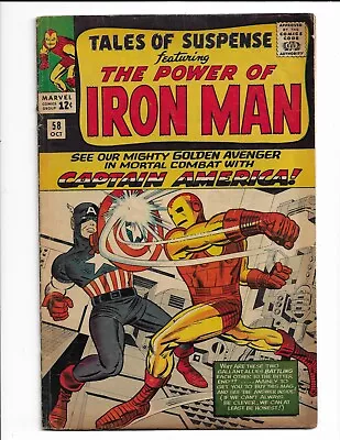 Buy Tales Of Suspense 58 - Vg+ 4.5 - 2nd Kraven - Captain America Vs Iron Man (1964) • 93.82£