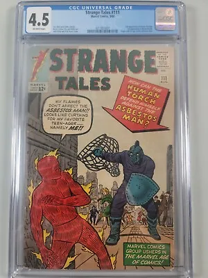 Buy Strange Tales #111 CGC 4.5 2nd App Doctor Strange 1st Baron Mordo Marvel Comics • 375.54£