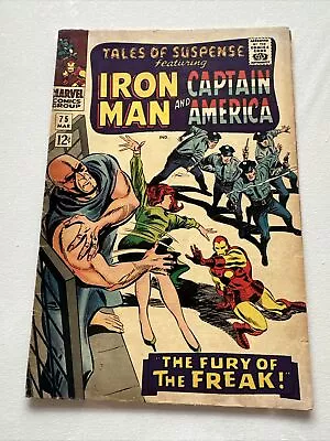 Buy MARVEL COMICS -TALES OF SUSPENSE -IRON MAN And CAPTAIN AMERICA- NO 75 - 1966 • 38.38£