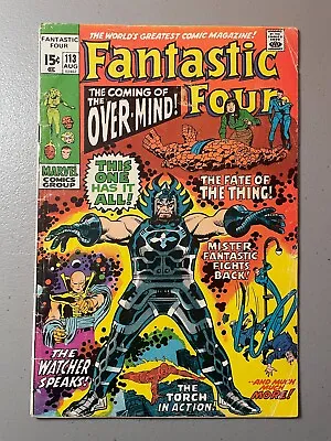 Buy Fantastic Four #113 (1971) - 1st Over-Mind - Very Good (4.0) • 8.75£