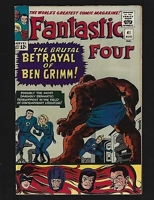 Buy Fantastic Four #41 FVF Kirby Early Frightful Four Medusa Sandman Wizard Trapster • 61.65£