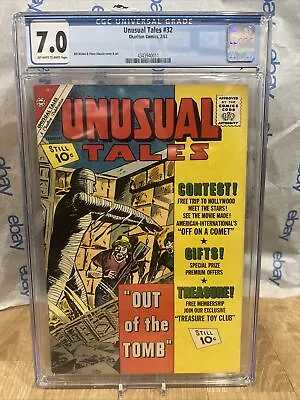 Buy Unusual Tales #32 CGC 7.0 OW/WP Charlton 1962 Mummy Cover New Slab Graded • 67.80£
