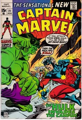 Buy CAPTAIN MARVEL #21. Marvel Comics 1970. • 6£