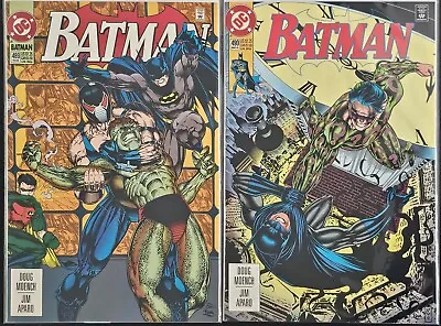 Buy Lot Of 2 Batman #489 490 1st Print Bane & Killler Croc 1st App Of Azrael NM 1993 • 12.82£