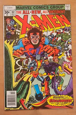 Buy X-MEN #107 - 1st Full Appearance Of The Starjammers - Marvel Comics 1977 • 79.15£