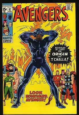 Buy Avengers #87 VF+ 8.5 Origin Of T'Challa Black Panther! Cameo Klaw/T'Chaka! • 92.50£
