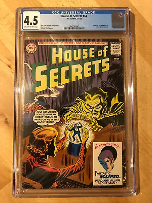 Buy House Of Secrets 61 CGC 4.5 1st App Eclipso DC Off-White To White Pages • 317.74£