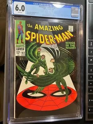 Buy Amazing Spider-Man 63 - 1968 - New And Old Vulture CGC 6.0 • 109.99£