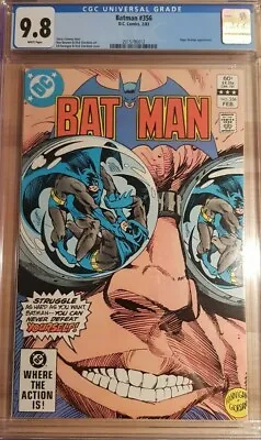 Buy 1983 Batman 356 CGC 9.8 Hugo Strange Cover RARE • 146.26£