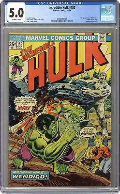 Buy Incredible Hulk #180 CGC 5.0 1974 4109882001 1st App. Wolverine (cameo) • 516.39£