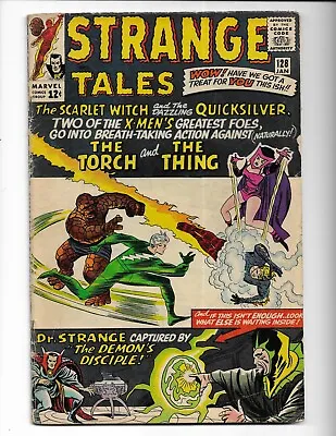 Buy Strange Tales 128 - Vg 4.0 - Dr. Strange - Human Torch - Scarlet Witch (1965) • 39.58£