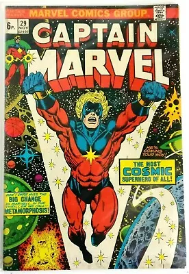 Buy Captain Marvel #29 Thanos / Origin Of The Eternals Starlin 1973 Marvel Comics • 19.99£