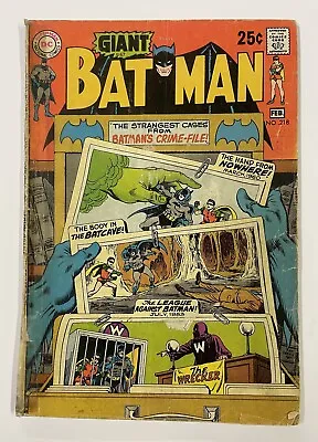 Buy Batman #218. Feb 1970. Dc. G. 64 Page Giant! Batman's Strangest Crimes! 1st Ba! • 15£