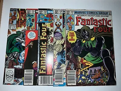 Buy Fantastic Four Marvel Comic Lot Of 5 Keys: 247, 248, 252, 254, 319-Nice Copies • 36.19£