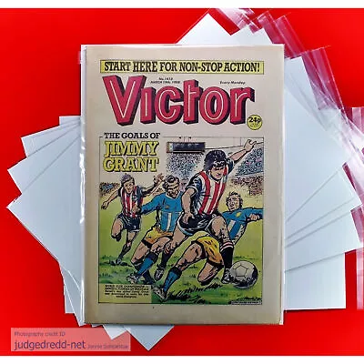 Buy 25 A4 Victor Comic Bags ONLY For Magazines Issues Size7 [In Stock] Fits #1 Up • 13.99£