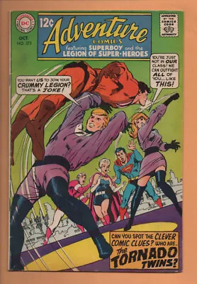 Buy Adventure Comics #373 DC Comics 1968 1st App Of Tornado Twins VG+ • 10.54£
