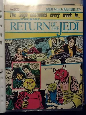 Buy Return Of The Jedi  91 Mar 16 1985 Star Wars Weekly UK Marvel Comic Book  • 5£