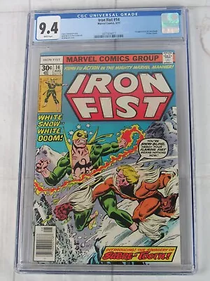 Buy Iron Fist #14 CGC 9.4 WP Aug. 1977 Marvel Comics 3977454017 • 1,056.60£