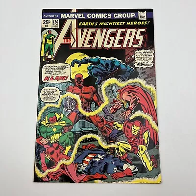 Buy AVENGERS #126 Klaw! Marvel 1974 Solarr Thor Captain America Iron Man • 12£