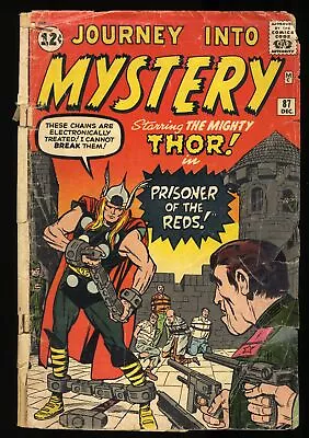 Buy Journey Into Mystery #87 P 0.5 5th Appearance Thor! Jack Kirby Cover! Marvel • 45.86£