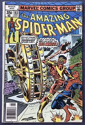 Buy Amazing Spider-Man #183 (1978) Rocket Racer & T. Tinkerer APP; Newsstand Ed.; FN • 10.24£
