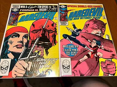 Buy Daredevil 179 + 181 Frank Miller Elektra,  Bullseye Cover Marvel Comics 1982 • 24.02£