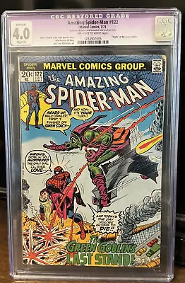 Buy AMAZING SPIDER-MAN #122 CGC 4.0 Small Color Touch On Cover Restoration • 179.89£