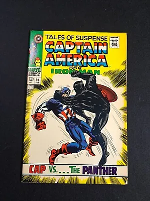 Buy Tales Of Suspense 98 Marvel 1968 1st Captain America Black Panther Fight • 55.50£