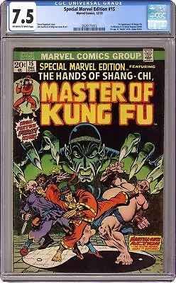 Buy Special Marvel Edition #15 CGC 7.5 1973 2026171013 1st App. Shang Chi • 463.72£