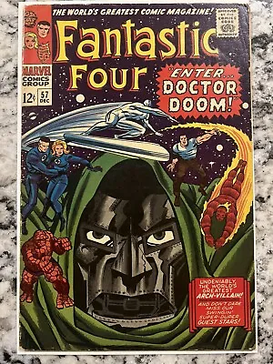 Buy Fantastic Four #57 Kirby Silver Surfer & Dr. Doom Classic Cover 1966 Nice Book!! • 87.95£