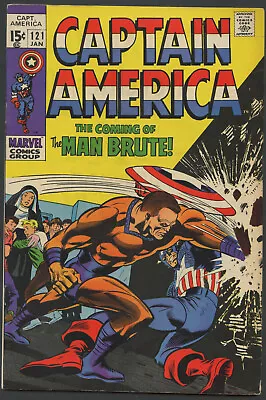 Buy 1970 Marvel Comics Captain America #121 The Coming Of The Man Brute • 11.85£