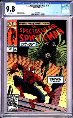 Buy Spectacular Spider-man #186- Cgc 9.8 Wp - Direct Edition - Vulture Appearance! • 120.37£