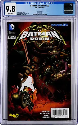 Buy Batman And Robin #33 CGC 9.8 (Sep 2014, DC) Kaluta Variant Cover, Hellbat Armor • 64.05£