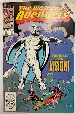 Buy West Coast Avengers #45 (1989) F/vf Marvel Wandavision White Vision • 99.95£