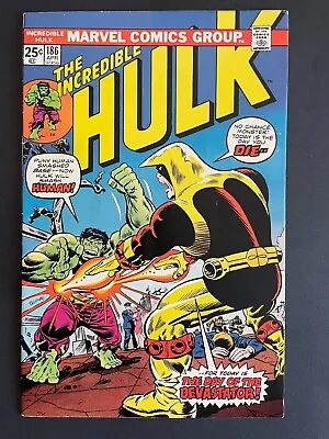 Buy Incredible Hulk #186 - 1st Devastator Marvel 1975 Comics • 9.82£