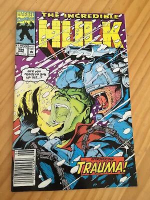 Buy Incredible Hulk # 394 Vf- Newsstand Copy Marvel Comics 1992 Peter David • 1.97£