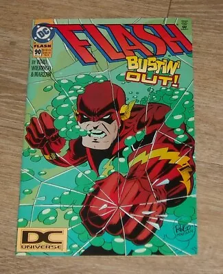 Buy Flash # 90 Dc Comics 1994 Dc Universe Logo Variant Cover Mark Waid Mike Wieringo • 7.90£