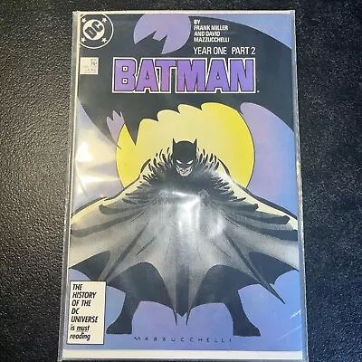 Buy DC COMICS BATMAN #405: YEAR ONE PART 2 By FRANK MILLER & David Mazzucchelli • 19.99£