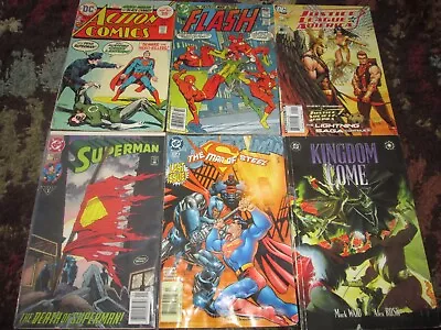 Buy 6 Comic Books DC 90-00's Flash, Justice, Superman, Kingdom Come • 39.97£