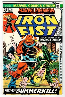 Buy MARVEL PREMIERE #24 - Iron Fist, Broderick Art - NM 1975 Vintage Marvel Comic • 18.57£