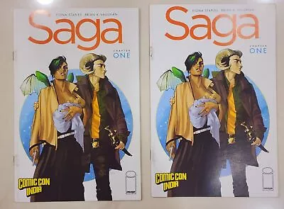 Buy Two Copies Saga #1 India Comic Con Variant Image Comics BrianK Vaughn Staples • 156.95£