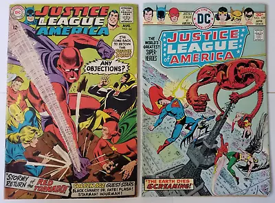 Buy Justice League Of America #64 & 129 VG/FN (1968, DC Lot) 1st Red Tornado & Death • 19.78£