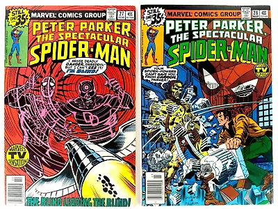 Buy Marvel SPECTACULAR SPIDER-MAN (1978) #27-28 Frank Miller DAREDEVIL Key FN To VF • 33.57£