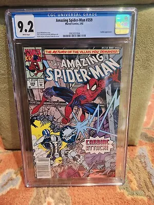 Buy The Amazing Spider-Man #359 CGC 9.2 1st Carnage Cameo & Cardiac Appearance 1992  • 28.14£