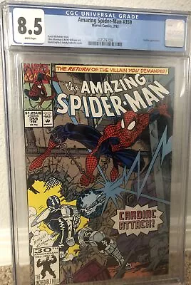 Buy Marvel Comics  Amazing Spider-Man  Issue #359 CGC 8.5 White Pages  Cardiac App • 39.72£