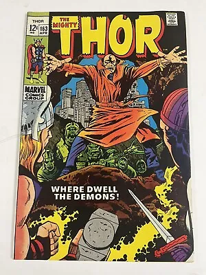 Buy Thor #163, 2nd Cameo Appearance Of HIM Adam Warlock, Marvel 1969 • 19.76£