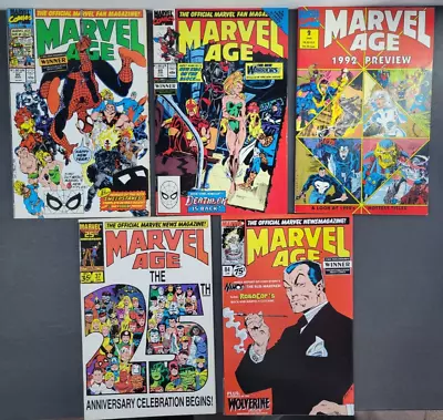 Buy (5) Marvel Age #37 84 86 89 1992 Preview Lot Comics 1990 Spiderman X-Men • 14.40£