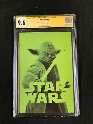 Buy Star Wars 66 Cgc Ss 9.6 Jtc Yoda Negative Variant Signed By Jtc Limited 1000 • 394.95£